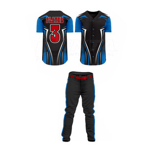 Uniforme de baseball respirant de marque privée, nouveau design pour une utilisation en extérieur, ensembles grande taille - Product Image 2