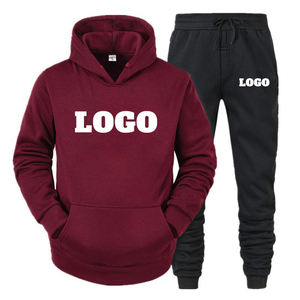Vente en gros de jogging de haute qualité pour hommes avec capuche ensemble de survêtement d'hiver avec logo personnalisé survêtements vierges - Product Image 5