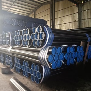 Tuyaux en acier sans soudure ASTM A106 A53 <span class=keywords><strong>GR</strong></span>.B SCH40 6M 2 pouces 24 pouces certifiés API, laminés à chaud, peints en noir, pour chaudières, pétrole et gaz - Product Image 3