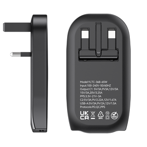Productos de Tendencia 2025, Novedades, Cargadores y Adaptadores de Viaje Ultrafinos PD3.0, <span class=keywords><strong>Cargador</strong></span> de Pared USB C Plegable de 65 W con Clavija para Reino Unido - Product Image 3