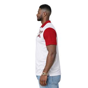 Camiseta Polo Blanca Phi Nu Pi Canes, Talla Real, Mezcla de Algodón Premium, Bordado, Ropa de Fraternidad Griega - Product Image 3