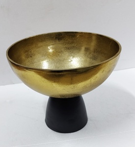 Diseño de forma frondosa, decoración de Metal para frutas secas, cuenco para servir seguro, hecho a mano, elegante diseñador, cuenco de Color dorado para Cocina - Product Image 3