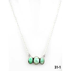 Collier classique perlé style sud-ouest Paloma en argent sterling avec motif ancre religieuse, orné de turquoise, de perles et de diamants, idéal pour les cadeaux - Product Image 1