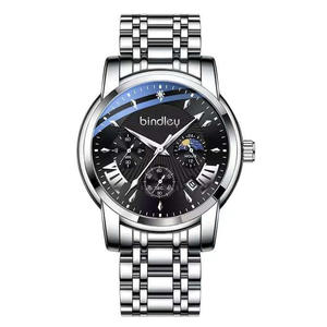 Reloj de Cuarzo Original para Hombre, Diseño Hueco, Luminoso, Resistente al Agua, con Calendario, Delgado, Casual, Elegante, para Uso Diario - Product Image 1