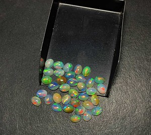 Lot de pierres précieuses en vrac en opale éthiopienne 6 pièces 6*8 MM 5 CT couleur améthyste naturelle Cabochon ovale forme de poire certifié IGI blanc - Product Image 4