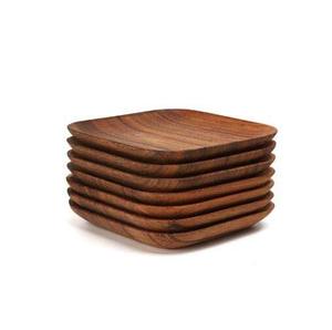 Plato y platos de madera Fruta para fiesta Boda con vajilla Diferentes tamaños y color de madera natural - Product Image 2