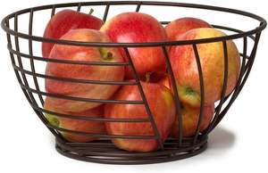 Countertop metal Food <b>Storage</b> <b>Basket</b> Steel <b>Wire</b> Produce Fruit & Vegetable Holder for Garage Use - Product Image 2