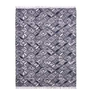 Nouveau grand tapis moderne en coton de salon motif géométrique attrayant tissage plat tailles et couleurs personnalisables durables à vendre - Product Image 1