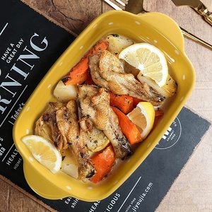 Casseroles en céramique, poêle à lasagne en porcelaine de 7 "x 5", ustensiles de cuisson individuels avec poignée - Product Image 3