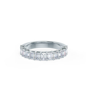 Anillo de Boda de Oro de 18K con Diamante Cultivado en Laboratorio de Corte Esmeralda Atemporal, Joyería de Boda, Set de Media Alianza, Fabricante OEM al por Mayor y Minorista - Product Image 1