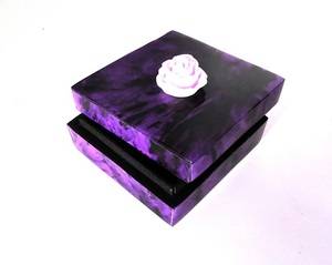 Nouvel emballage de cadeaux à la mode, boîte à bijoux en bois de résine, boîte à bijoux en bois et résine fait à la main poli de haute qualité - Product Image 5