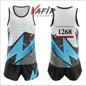 Customized Unisex Cheap Sublimated Track And Field <b>Uniform</b> Set 100% polyester Quick Dry Blank Marathon Track <b>Uniform</b> - Product Image 2