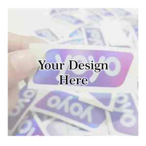 สติกเกอร์โฮโลแกรมสีสันสดใสสติกเกอร์วันหยุดงานพิมพ์ยูวีฟอยล์สีทองกันน้ำติดแน่นสำหรับตกแต่ง - Product Image 1