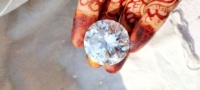 110 quilates de moissanita blanca de gran tamaño para la fabricación de joyas, diamante suelto hecho a mano.