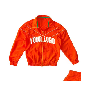 Conjunto de pantalones cortos con cremallera estampado cintura elástica chándal cortavientos Antiestático de algodón 100% personalizado al por mayor para otoño 2025 - Product Image 3