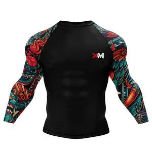 Ventes en gros de rashguards sublimés, coupe ajustée, résistants à la décoloration, faible MOQ pour les équipes et les salles de sport - Product Image 3