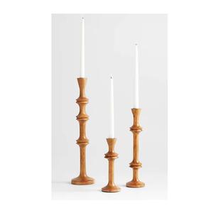 Premium Quality Unique Design Home Decorative Solid Mango Wood <b>Candle</b> Holder <b>SET</b>/2 Attractive Price for Wedding Birthday <b>Gifts</b> - Product Image 3