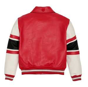 Custom Made 100% Cowhide Genuine <b>Leather</b> Men's Avirex <b>Jackets</b> for <b>Winter</b> OEM Manufacturer Embroidery Street Wear - Product Image 5