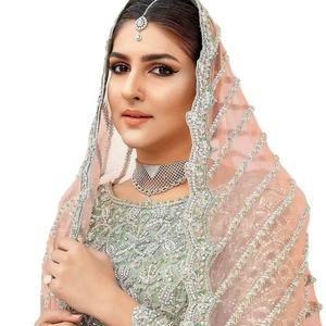 Robe de soirée indienne pakistanaise Boutique Style robe de mariée traditionnelle pour les filles pakistanaises robe de désherbage nouveau a 2025 - Product Image 1