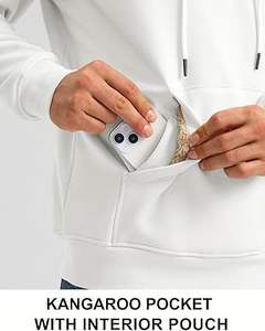 Sudadera con Capucha Casual de Invierno para Hombre, Color Sólido, Moda, Corte Regular, 100% Algodón, Felpa, Transpirable, con Bolsillo, Secado Rápido - Product Image 4