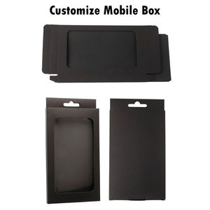 Cajas de embalaje de la caja del teléfono celular de Kraft, cajas de embalaje de la cubierta del teléfono móvil Kraft con cajas de embalaje móviles de la ventana plástica - Product Image 5