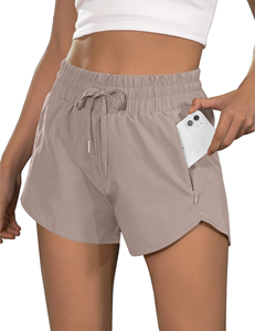 กางเกงขาสั้นแห้งเร็วสำหรับผู้หญิงเอวสูงสวมใส่สบายเนื้อผ้ากันความชื้นออกแบบมาสำหรับยิมและออกกำลังกาย - Product Image 4