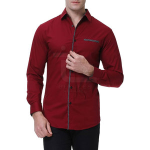 Vêtements de mode couleur unie hommes chemises boutonnées vêtements d'été fabriqués au Pakistan chemises décontractées - Product Image 4