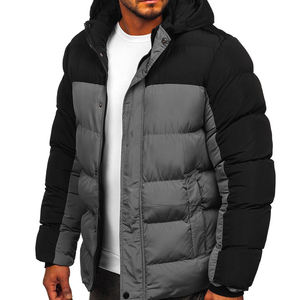 Venta al por mayor caliente de alta calidad de moda de tallas grandes de los hombres de gran tamaño de invierno gris Puffer Chaquetas de alta calidad - Product Image 3