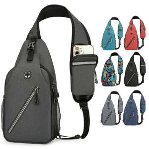 Unisex <b>Large</b> Capacity Outdoor Sling Shoulder Bag New Fashionable Cross Body Chest Messenger Custom Logo Superior Zipper Summer - Product Image 1