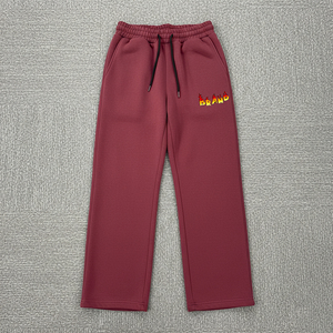 Pantalon de jogging décontracté pour homme en coton 100% de poids moyen, nouvelle collection 2026, écologique, blocs de couleur, taille élastique, jambe large, style hip-hop - Product Image 4