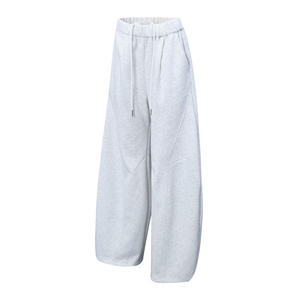 กางเกงขายาวทรงหลวมสไตล์เรโทรสำหรับผู้ชาย เอวยางยืด ผ้าฝ้าย 100% ดีไซน์วินเทจลำลอง ทรงตรง ขากว้าง - Product Image 3