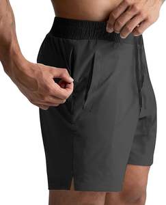 Personalizado de los hombres gimnasio Fitness moda calle hombres pantalones cortos de gran tamaño 100% algodón de talla grande pantalones cortos de hombre logotipo personalizado Puff estampado pantalones cortos de malla - Product Image 2