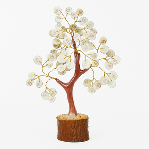 Figurine d'arbre Gomti Chakra faite à la main de meilleure qualité Décoration en cristal de guérison naturelle Vastu Feng Shui Protection de la richesse pour l'Inde - Product Image 1