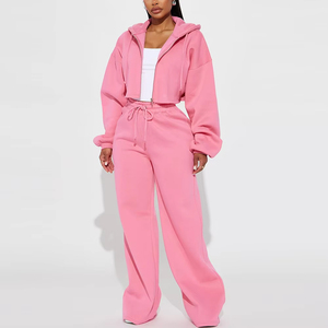 Sudadera con capucha de manga larga y pantalones para correr de dos piezas para mujer, chándal de invierno transpirable para Fitness - Product Image 4