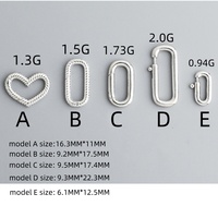 Fermoirs et accessoires de bijouterie fine en argent sterling pur S925, forme cœur et carré, pour la fabrication et la réparation de colliers, y compris des fermoirs d'extension