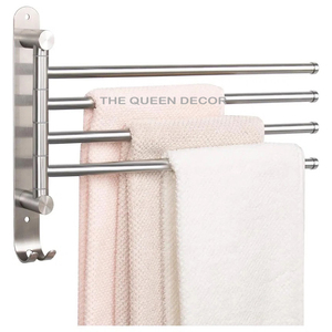 Stainless Steel Metal Unique Shaped Shinny Polished <b>Wall</b> Mounted Stylish Towel Holder Square Shape Latest and Trending Design - Product Image 3