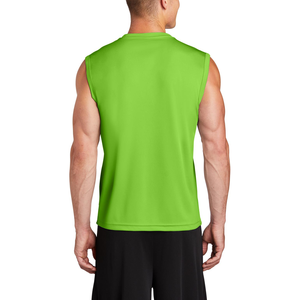 เสื้อกล้ามออกกำลังกายผู้ชายสีทึบระบายอากาศได้ดีพิมพ์โลโก้100% โพลีเอสเตอร์สำหรับฝึกซ้อม - Product Image 2