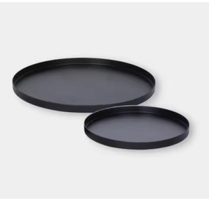 Plateaux de nourriture nordiques en acier inoxydable, assiettes ovales élégantes de service jetables pour le haut de gamme - Product Image 3