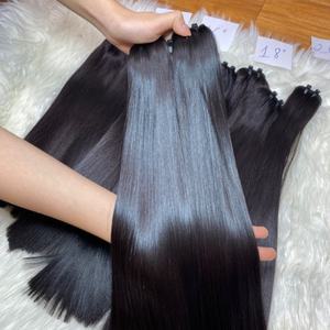 Extensions de Cheveux Indiens Vierges de Qualité Supérieure 12A, Double Trame, Cuticules Alignées, Tissage Machine, 100% Cheveux Humains - Product Image 5