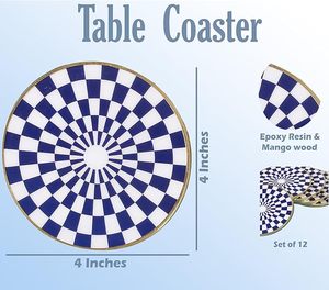 Best Theme Design Epoxy MDF Brass <b>Table</b> <b>Coaster</b> Best for Parties and Other Functions Tableware Decorative Beast Design <b>Coaster</b> - Product Image 2