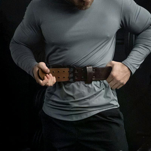 Raulam เข็มขัดหนังวัวสำหรับออกกำลังกาย, เข็มขัดพยุงหลังยกน้ำหนักสำหรับเพาะกายและออกกำลังกาย - Product Image 3