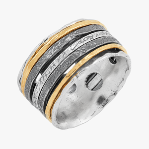 CASA DE PLATA Anillo giratorio de Plata de Ley 925 unisex Chapado en oro y plata Mayorista directo Fabricación Fiestas de boda - Product Image 2