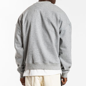 Vente en gros de haute qualité Slim Fit hommes Basics Sweatshirts 100% coton plaine sweat à col rond à vendre - Product Image 4