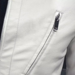 OEM personalizar los hombres chaqueta de cuero estilo de gran tamaño más tamaño hecho motocicleta Biker chaqueta de cuero para los hombres al por mayor personalizado - Product Image 5