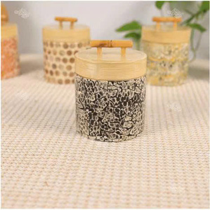 Pot en bambou incrusté de nacre, fait à la main au Vietnam, pour le rangement décoratif et les cadeaux souvenirs - Product Image 5