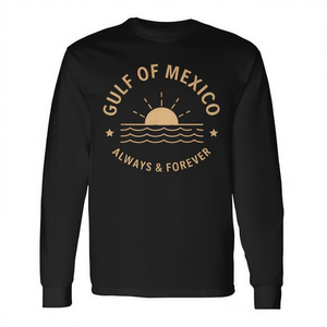 T-Shirt Vintage Retro a Maniche Lunghe 'Always & Forever' del Golfo del Messico, Prodotto Promozionale Retrò - Product Image 2