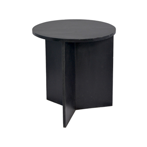 Vente en gros, table basse ronde contemporaine en bois noir avec revêtement en poudre, meubles, table basse d'appoint de luxe bon marché - Product Image 1