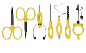 Le <span class=keywords><strong>kit</strong></span> d'outils de montage de mouches comprend des ciseaux de finition de canette Hackle Hair Stacker pour la pêche en rivière
