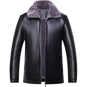 Wholesale Custom Genuine Sheep <b>Leather</b> <b>Jacket</b> For Men Premium <b>Real</b> <b>Leather</b> Winter Fashion Outerwear - Product Image 4