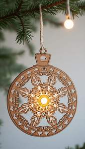 Adornos colgantes de pared de Navidad de madera con acabado natural para hogares minimalistas que proporcionan una elegancia sutil y Una sensación cálida de vacaciones - Product Image 5